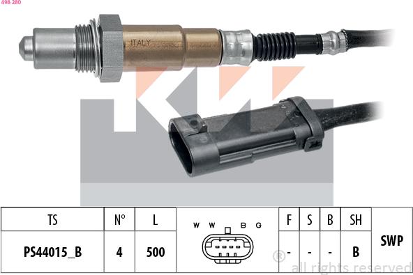 KW 498 280 - Sonde lambda cwaw.fr