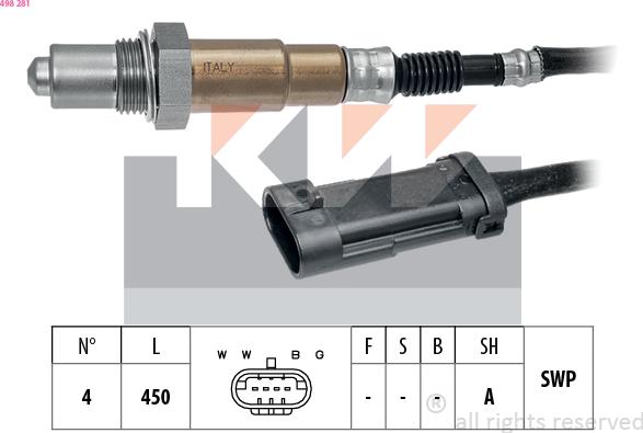 KW 498 281 - Sonde lambda cwaw.fr