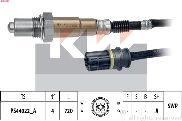 KW 498 288 - Sonde lambda cwaw.fr