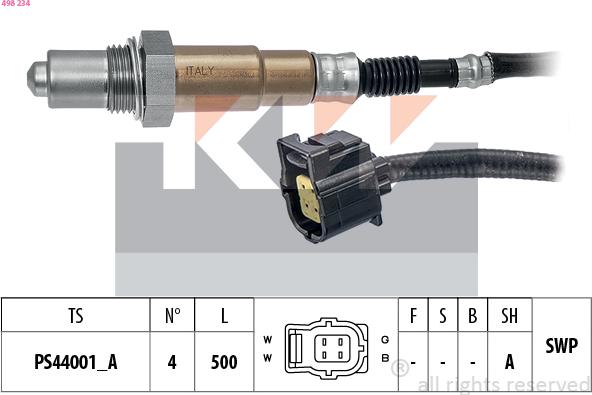 KW 498 234 - Sonde lambda cwaw.fr