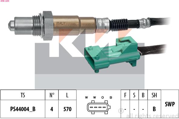 KW 498 220 - Sonde lambda cwaw.fr