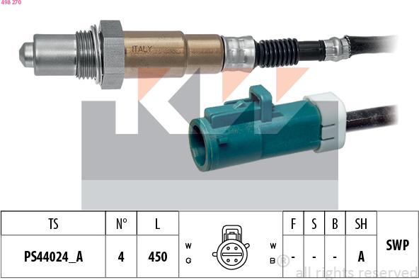 KW 498 270 - Sonde lambda cwaw.fr