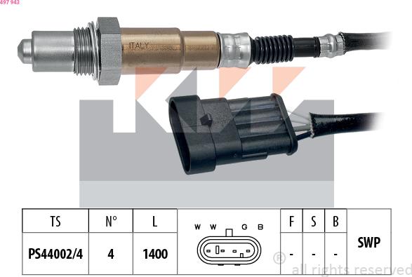 KW 497 943 - Sonde lambda cwaw.fr