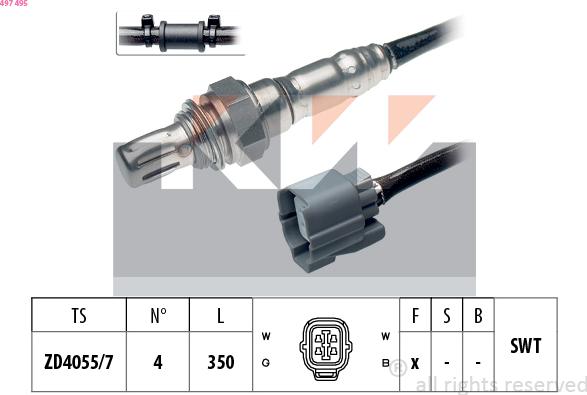 KW 497 495 - Sonde lambda cwaw.fr