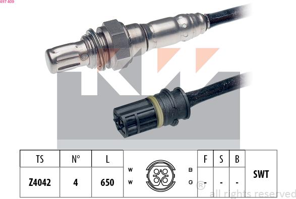 KW 497 409 - Sonde lambda cwaw.fr