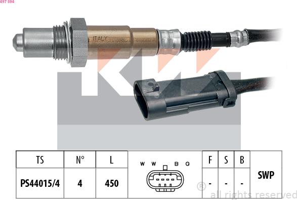 KW 497 594 - Sonde lambda cwaw.fr