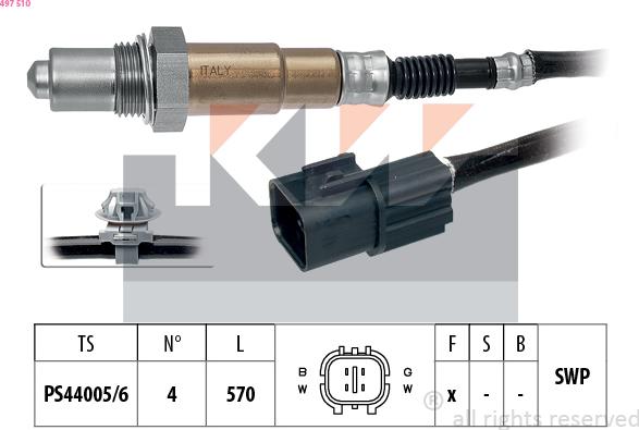 KW 497 510 - Sonde lambda cwaw.fr