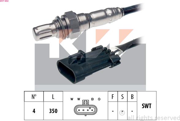 KW 497 602 - Sonde lambda cwaw.fr