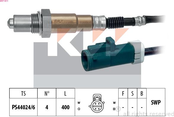 KW 497 611 - Sonde lambda cwaw.fr