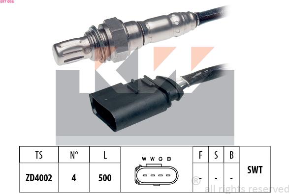 KW 497 098 - Sonde lambda cwaw.fr