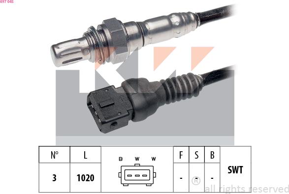 KW 497 045 - Sonde lambda cwaw.fr