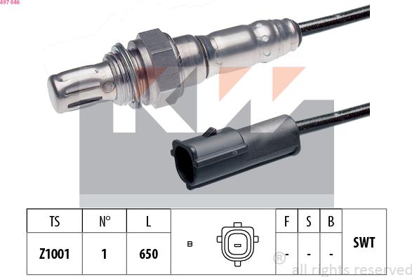 KW 497 046 - Sonde lambda cwaw.fr