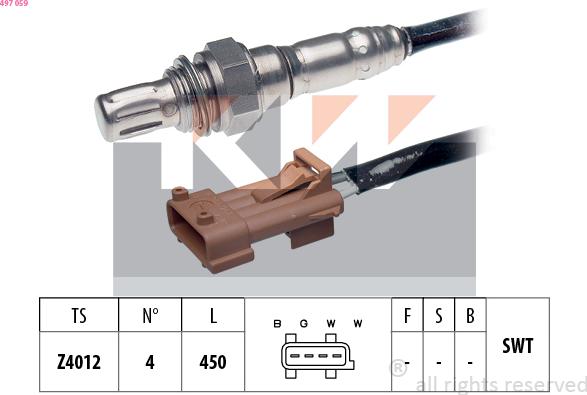 KW 497 059 - Sonde lambda cwaw.fr