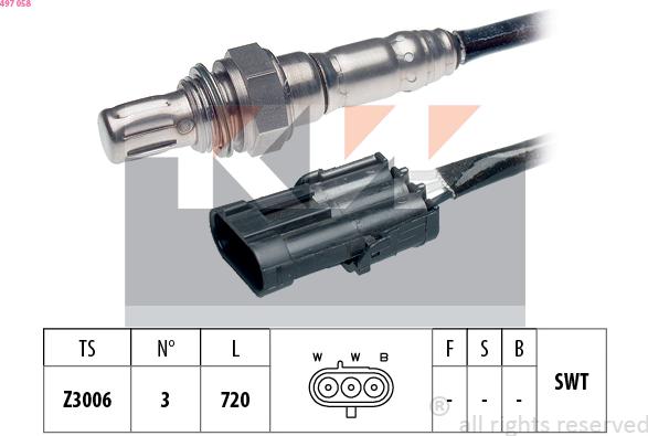 KW 497 058 - Sonde lambda cwaw.fr