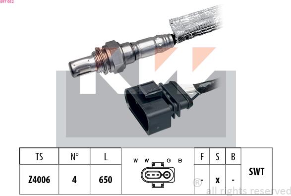 KW 497 052 - Sonde lambda cwaw.fr