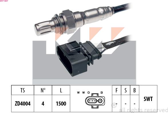 KW 497 087 - Sonde lambda cwaw.fr