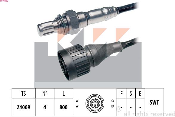 KW 497 032 - Sonde lambda cwaw.fr