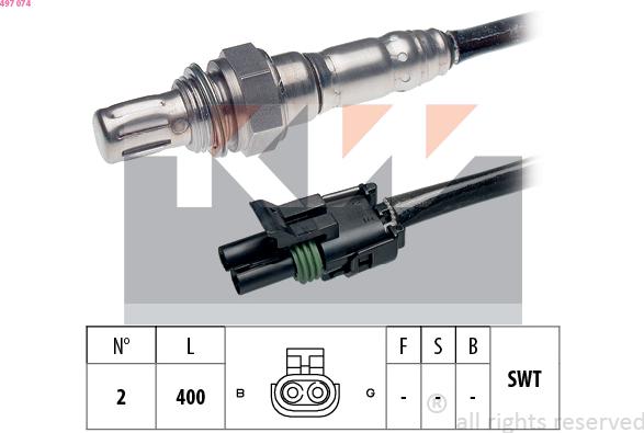 KW 497 074 - Sonde lambda cwaw.fr