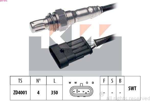 KW 497 075 - Sonde lambda cwaw.fr