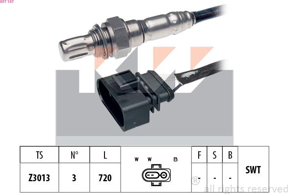 KW 497 147 - Sonde lambda cwaw.fr