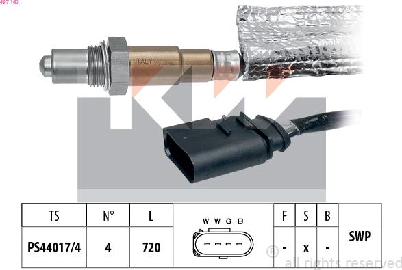 KW 497 163 - Sonde lambda cwaw.fr