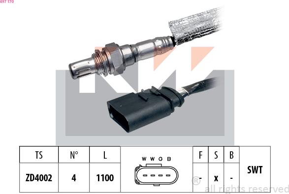 KW 497 170 - Sonde lambda cwaw.fr