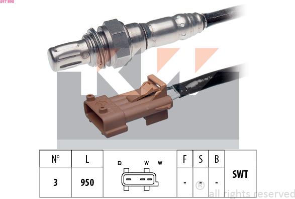 KW 497 890 - Sonde lambda cwaw.fr