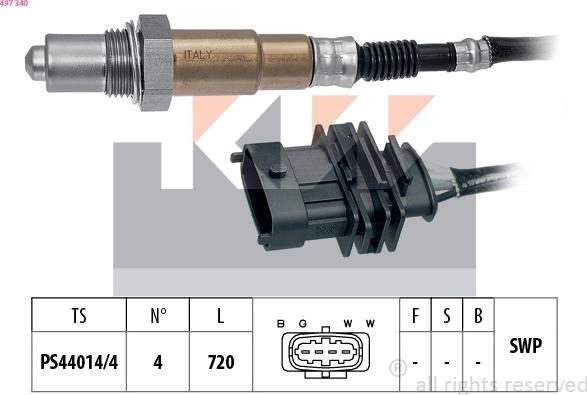 KW 497 340 - Sonde lambda cwaw.fr