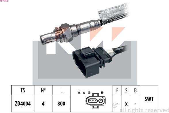 KW 497 352 - Sonde lambda cwaw.fr