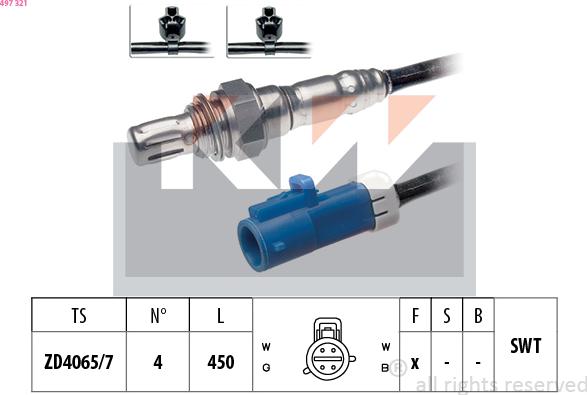 KW 497 321 - Sonde lambda cwaw.fr