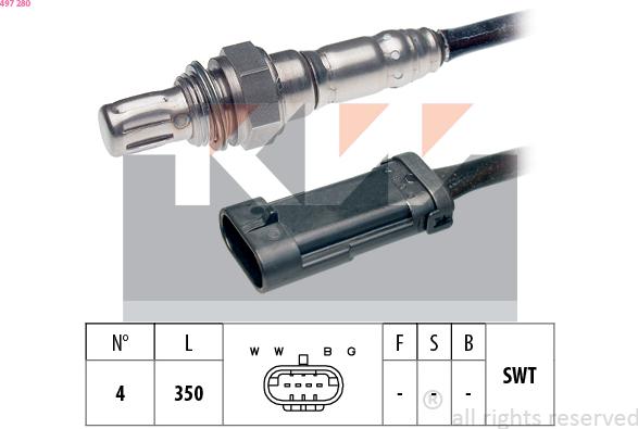 KW 497 280 - Sonde lambda cwaw.fr