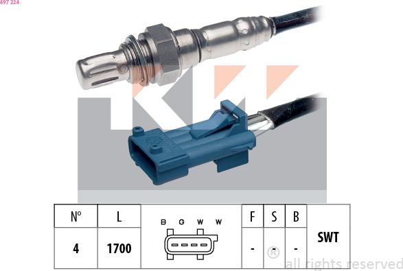 KW 497 224 - Sonde lambda cwaw.fr