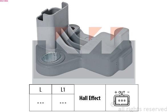 KW 453 602 - Capteur d'angle, vilebrequin cwaw.fr