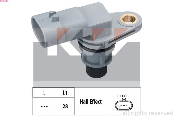 KW 453 380 - Capteur d'angle, vilebrequin cwaw.fr