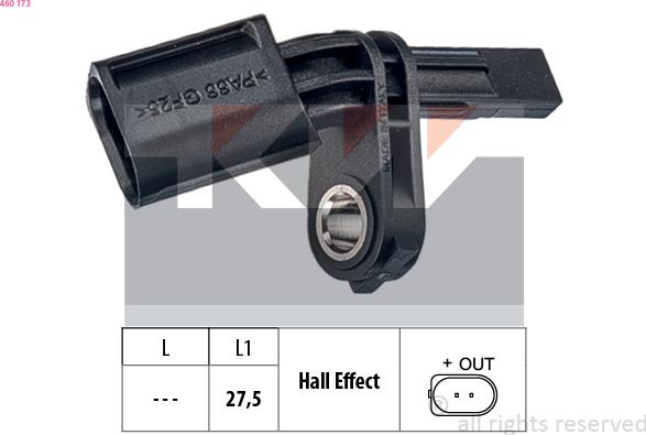 KW 460 173 - Capteur, vitesse de roue cwaw.fr