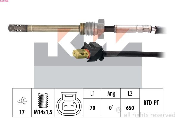 KW 422 069 - Capteur, température des gaz cwaw.fr