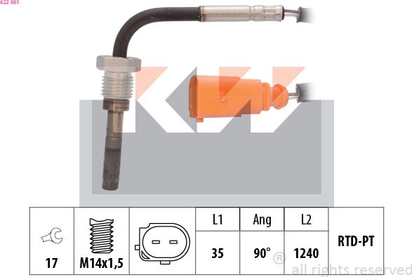 KW 422 061 - Capteur, température des gaz cwaw.fr