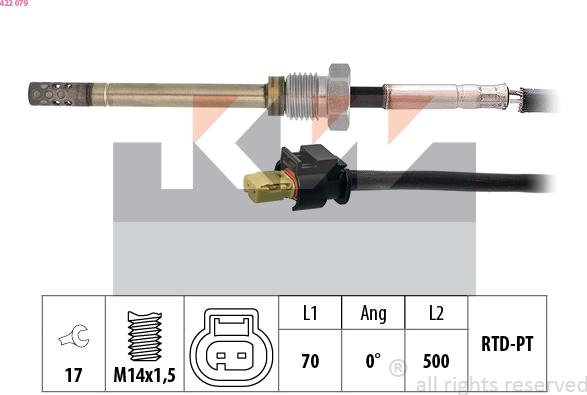 KW 422 079 - Capteur, température des gaz cwaw.fr