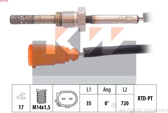 KW 422 076 - Capteur, température des gaz cwaw.fr