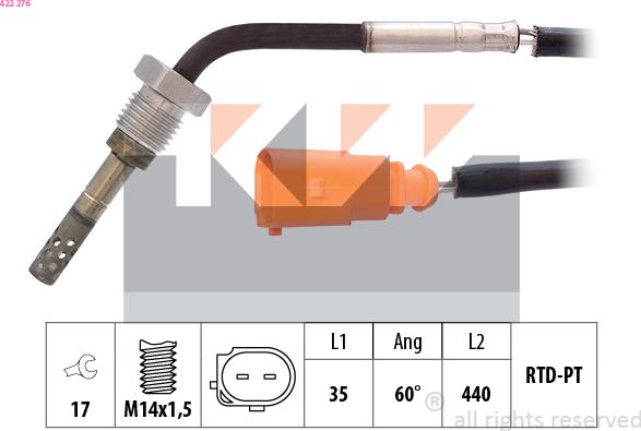 KW 422 276 - Capteur, température des gaz cwaw.fr