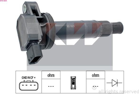 KW 470 459 - Bobine d'allumage cwaw.fr