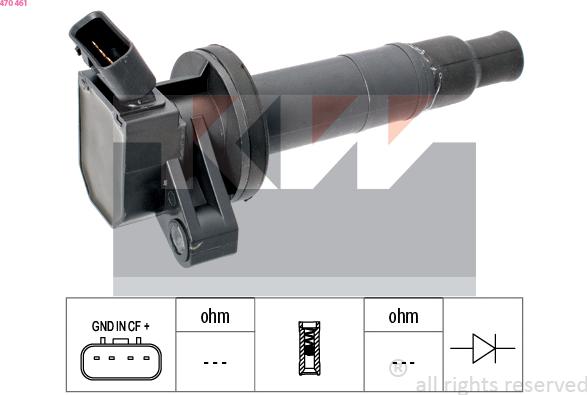 KW 470 461 - Bobine d'allumage cwaw.fr