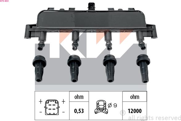 KW 470 403 - Bobine d'allumage cwaw.fr