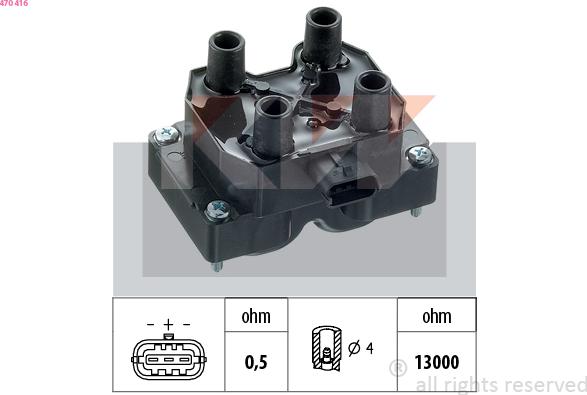 KW 470 416 - Bobine d'allumage cwaw.fr