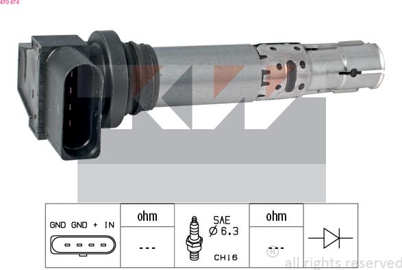 KW 470 474 - Bobine d'allumage cwaw.fr