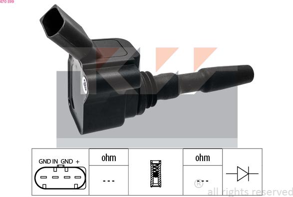 KW 470 599 - Bobine d'allumage cwaw.fr