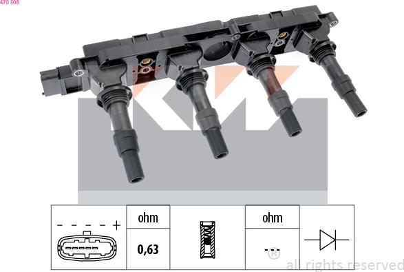 KW 470 508 - Bobine d'allumage cwaw.fr