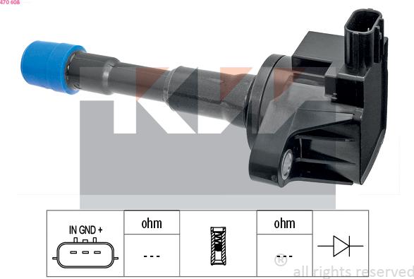 KW 470 608 - Bobine d'allumage cwaw.fr