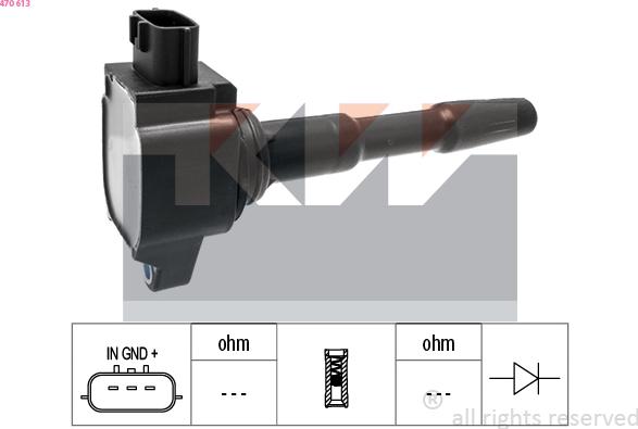 KW 470 613 - Bobine d'allumage cwaw.fr