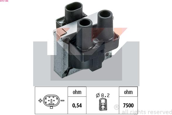 KW 470 146 - Bobine d'allumage cwaw.fr